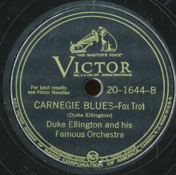 Album cover art for "Carnegie Blues" by Duke Ellington