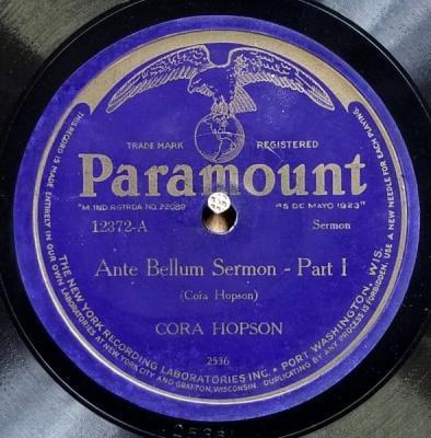Ante Bellum Sermon - Part I by Cora Hopson