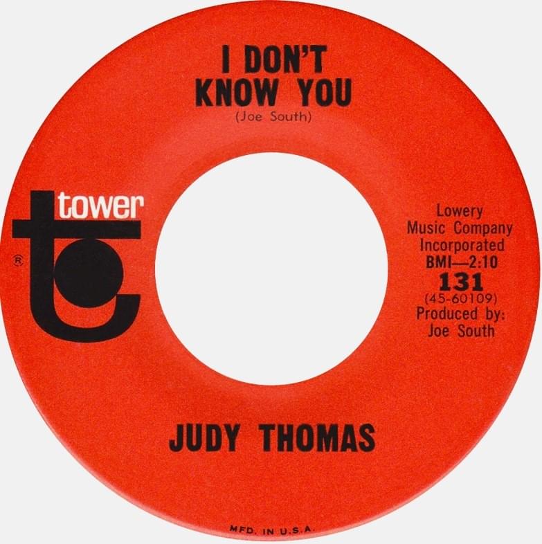 Album cover art for "I Don’t Know You" by Judy Thomas