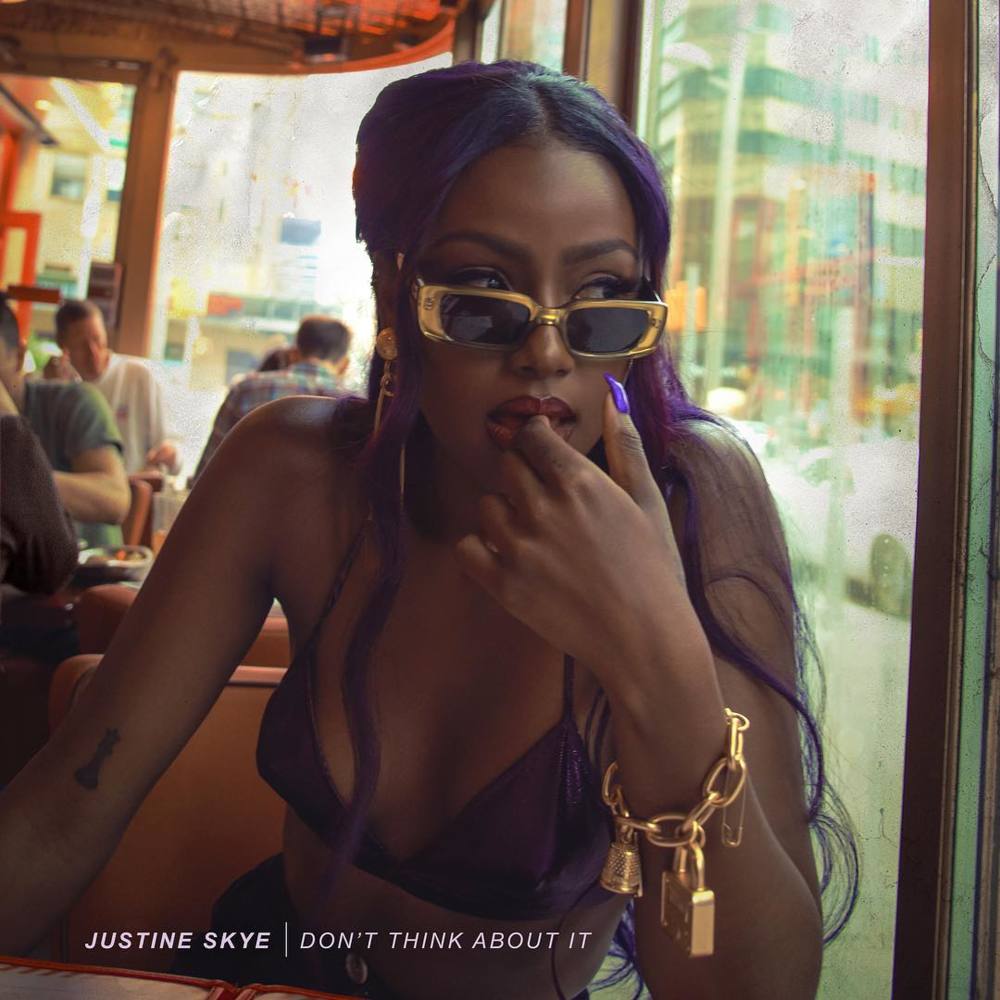 Album cover art for "Don’t Think About It" by Justine Skye
