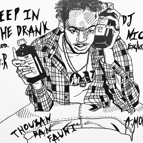 Album cover art for "Deep in the Drank" by Thouxanbanfauni