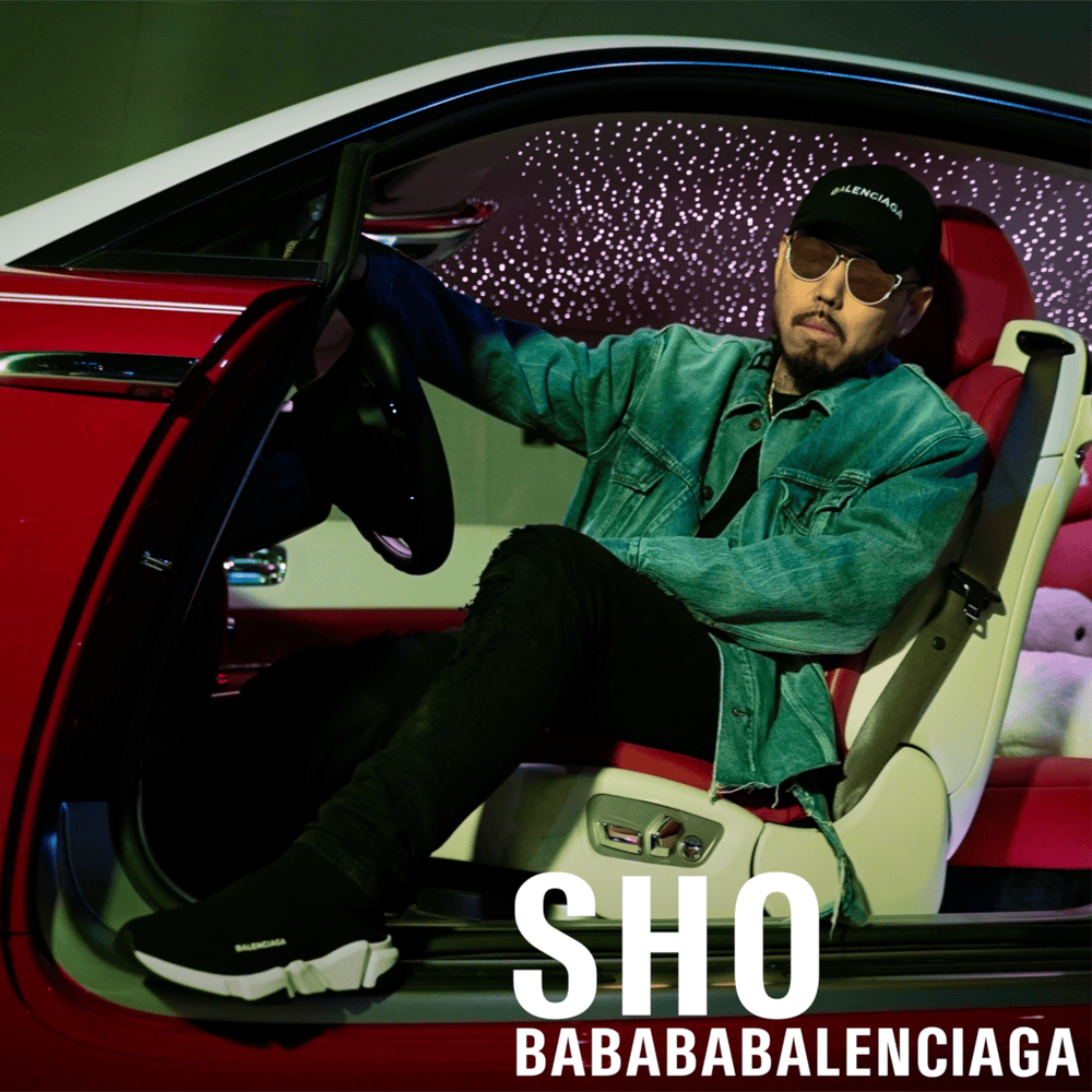 Album cover art for "BABABABALENCIAGA" by SHO
