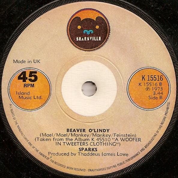 Album cover art for "Beaver O’Lindy" by Sparks