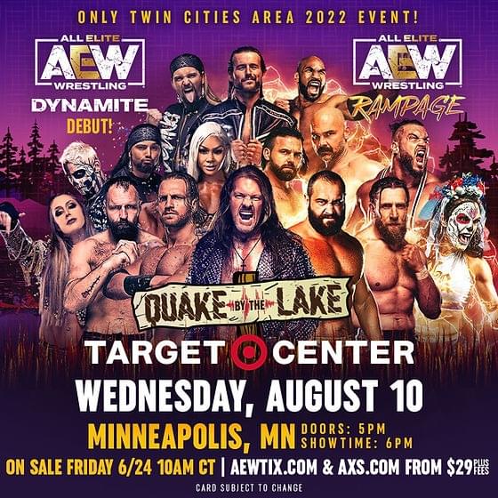 Album cover art for "AEW Dynamite: Quake by the Lake (8-10-2022)" by AEW