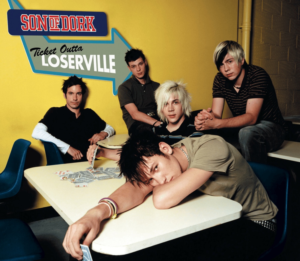 Album cover art for "Ticket Outta Loserville" by Son Of Dork