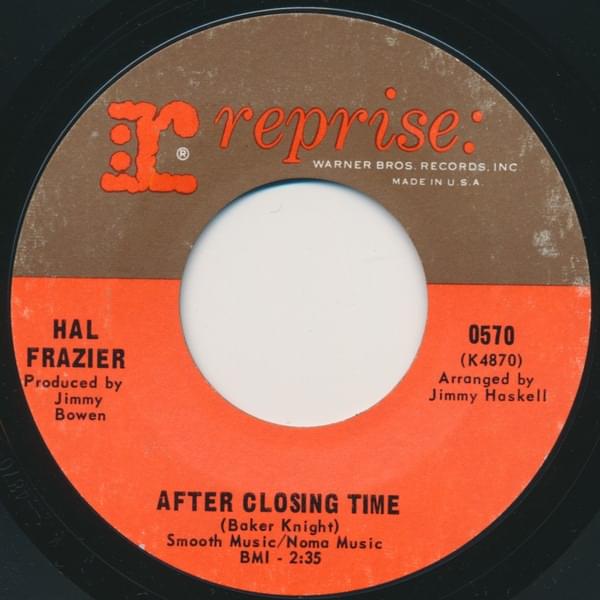 Album cover art for "After Closing Time" by Hal Frazier