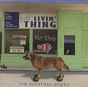 Album cover art for "Livin’ Thing" by The Beautiful South