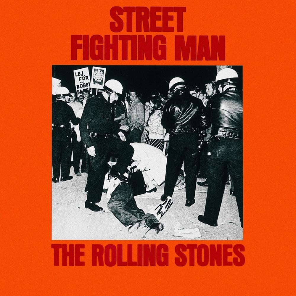 Album cover art for "Street Fighting Man" by The Rolling Stones