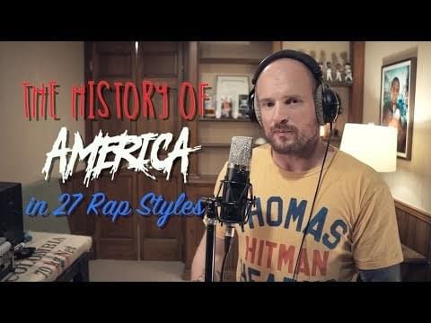 Album cover art for "The History of America... Told in 27 Rap Styles" by Mac Lethal