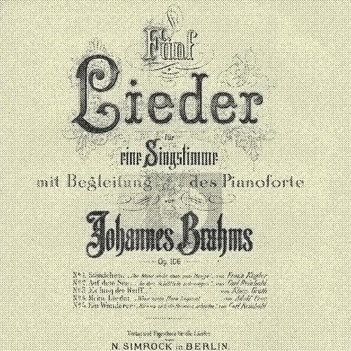 Cover image for Fünf Lieder, Op. 106