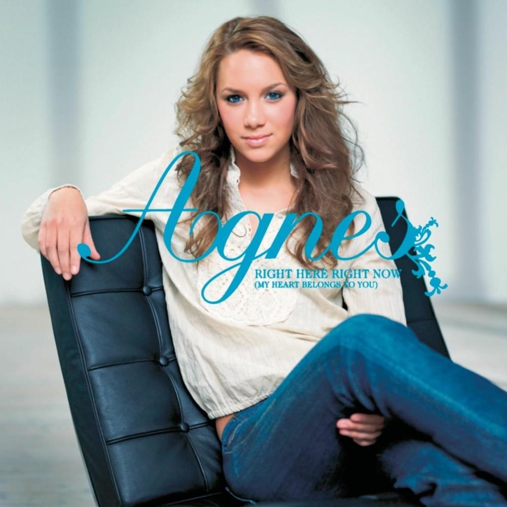 Album cover art for "Right Here Right Now (My Heart Belongs to You)" by Agnes