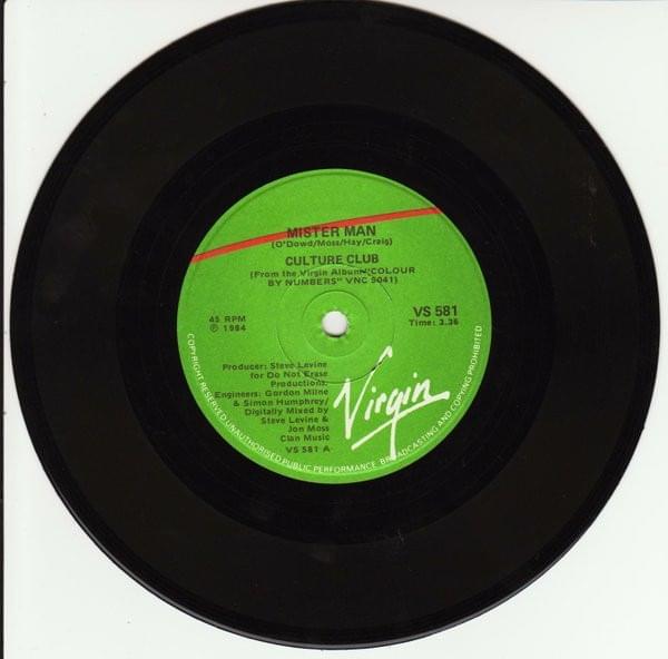 Album cover art for "Mister Man" by Culture Club