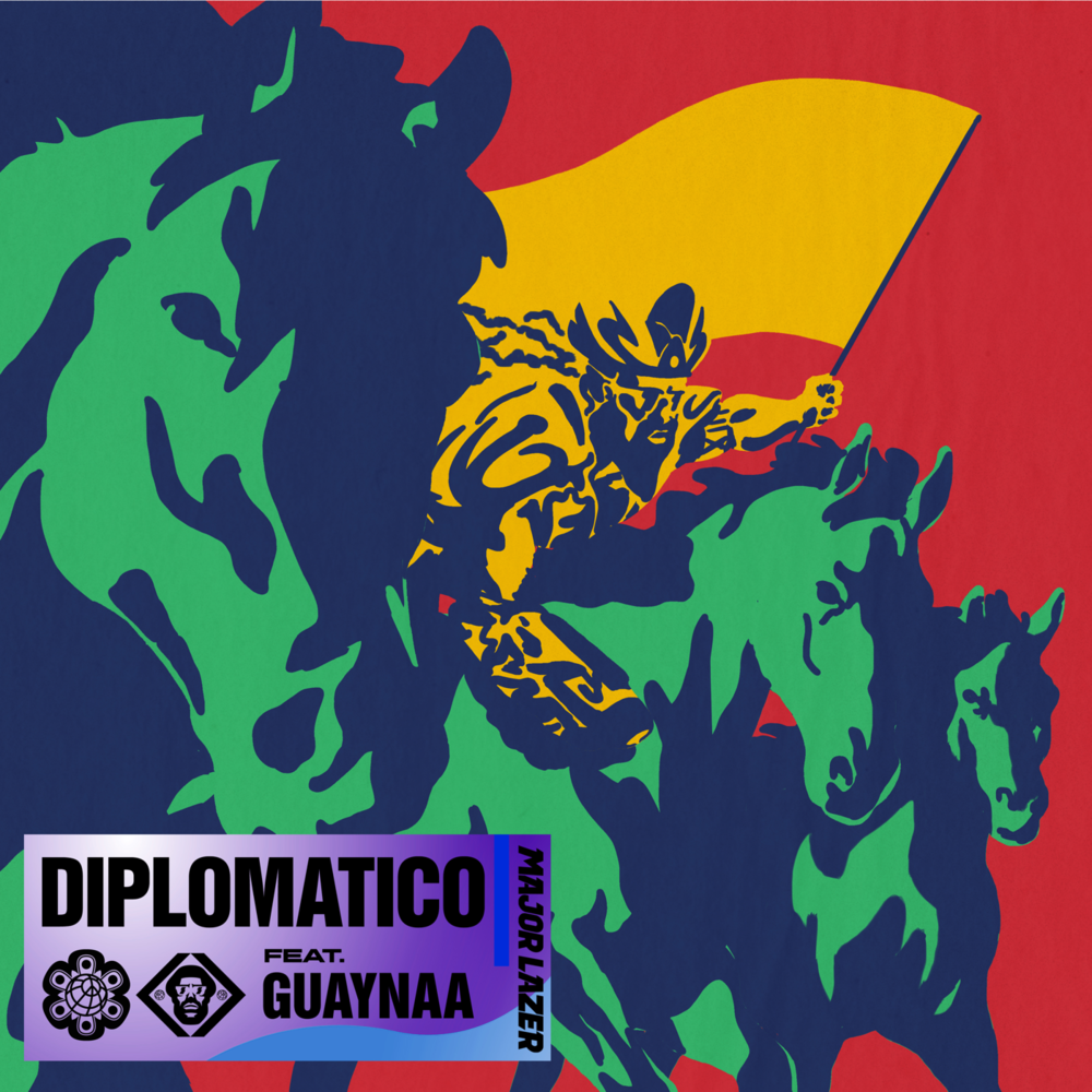 Album cover art for "Diplomático" by Major Lazer & Guaynaa