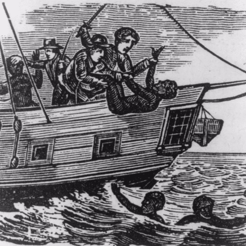 Album cover art for "Along The Ships" by Landfill