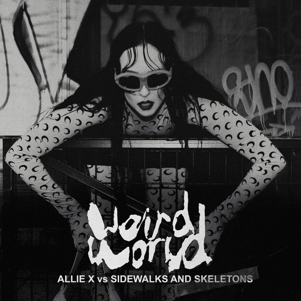 Album cover art for "Weird World (Sidewalks and Skeletons Remix)" by Allie X