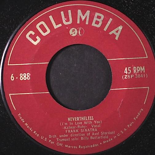 Album cover art for "Nevertheless" by Frank Sinatra