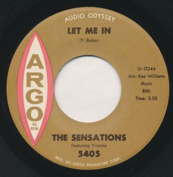 Album cover art for "Let Me In" by The Sensations (Doo-Wop Group)
