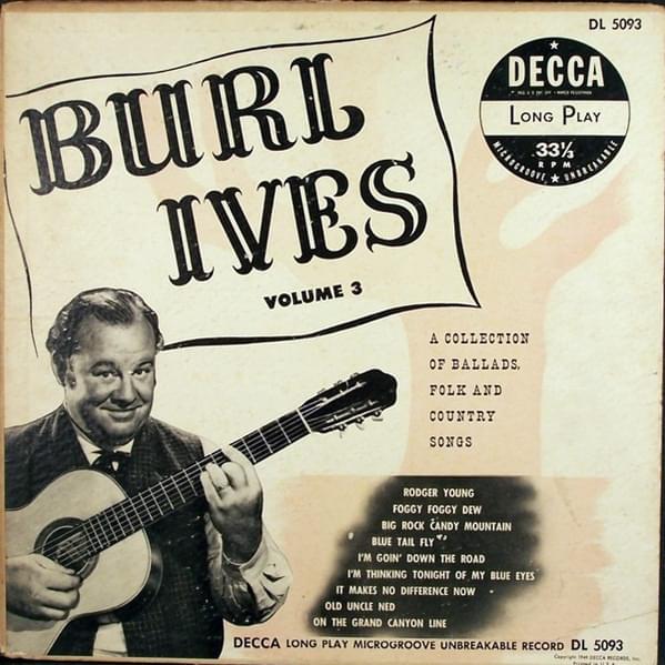 Album cover art for "On The Grand Canyon Line" by Burl Ives