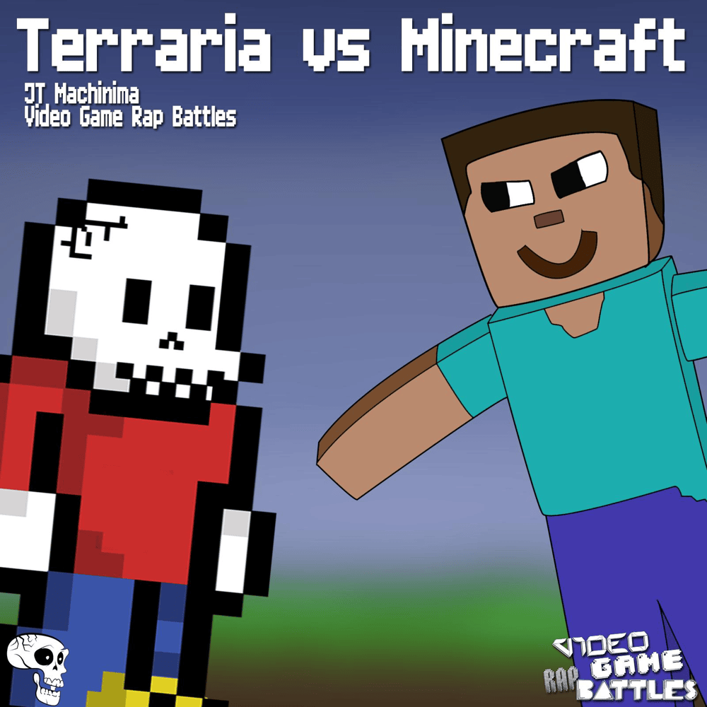 Album cover art for "Terraria vs Minecraft" by JT Music & Cam Steady
