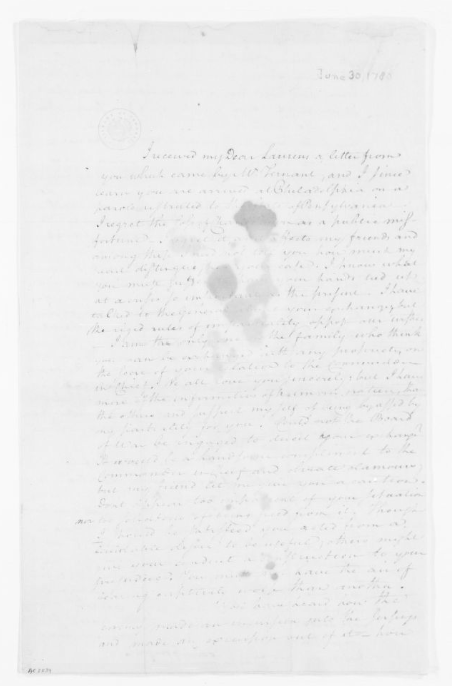 Album cover art for "Alexander Hamilton to John Laurens, 30 June, 1780" by Alexander Hamilton & John Laurens