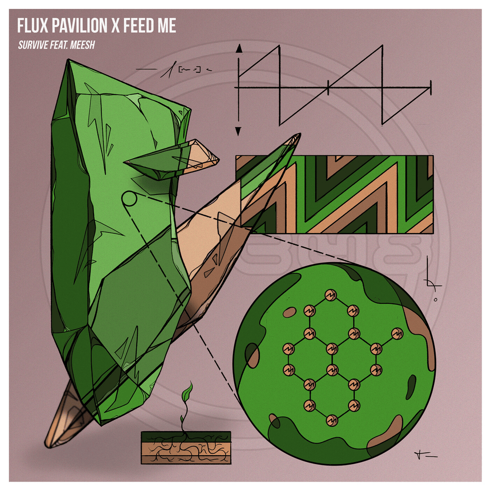 Album cover art for "Survive" by Flux Pavilion & Meesh