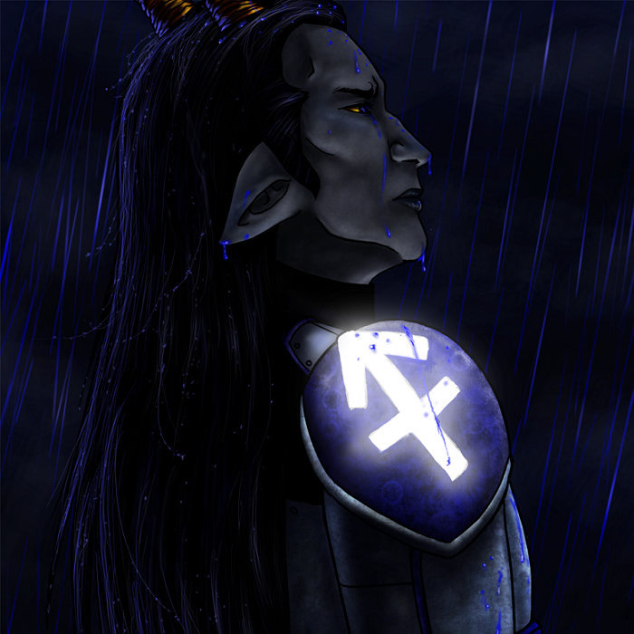 Album cover art for "Indigo Archer" by Rachel Rose Mitchell