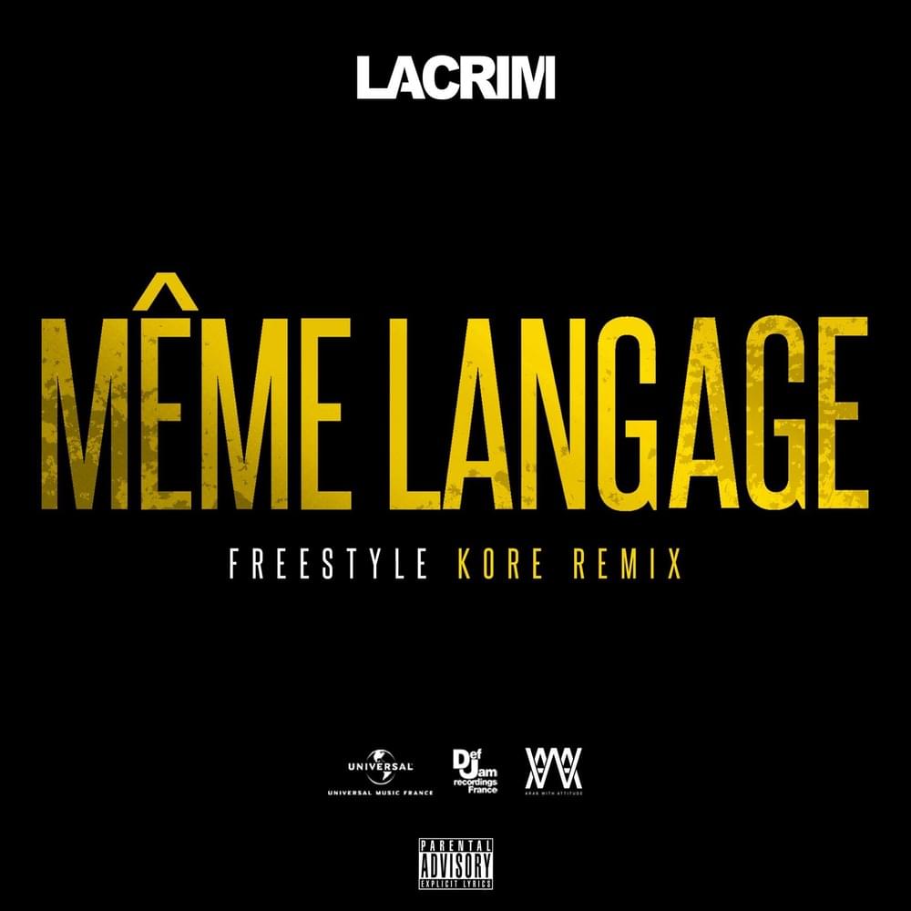 Album cover art for "Même langage" by Lacrim