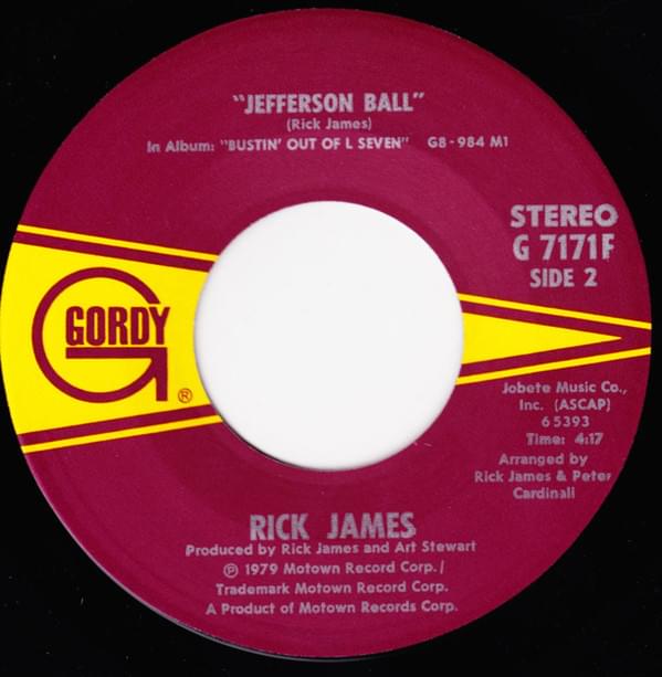 Album cover art for "Jefferson Ball" by Rick James