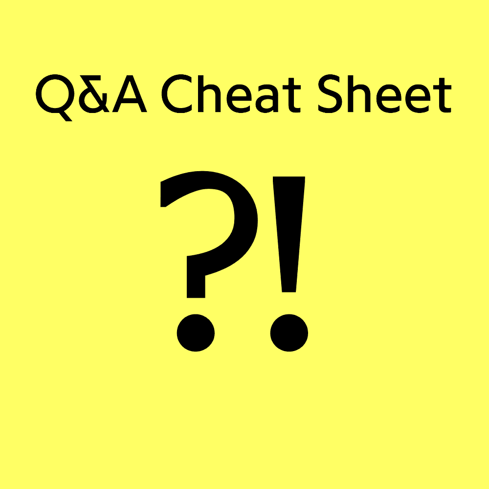 Album cover art for "Q&A Cheat Sheet" by thebreakup