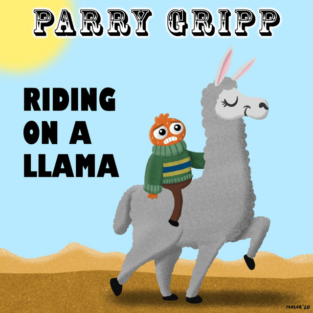 Album cover art for "Riding On a Llama" by Parry Gripp