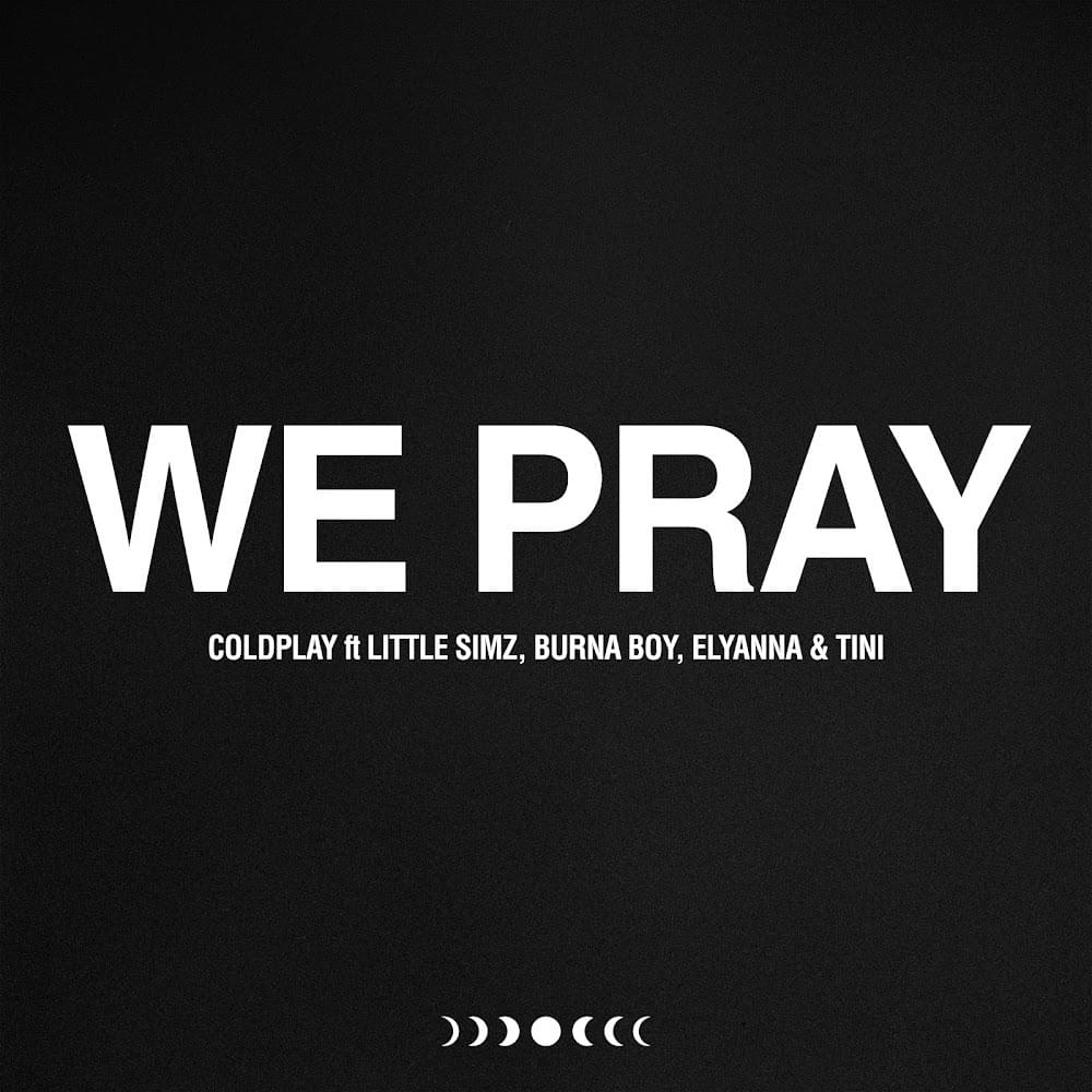 Album cover art for "WE PRAY" by Coldplay