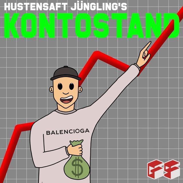 Album cover art for "Kontostand" by Hustensaft Jüngling