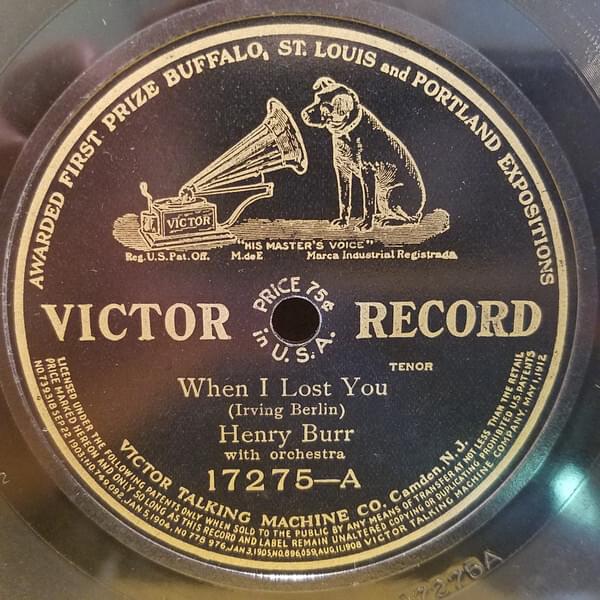 When I Lost You by Henry Burr