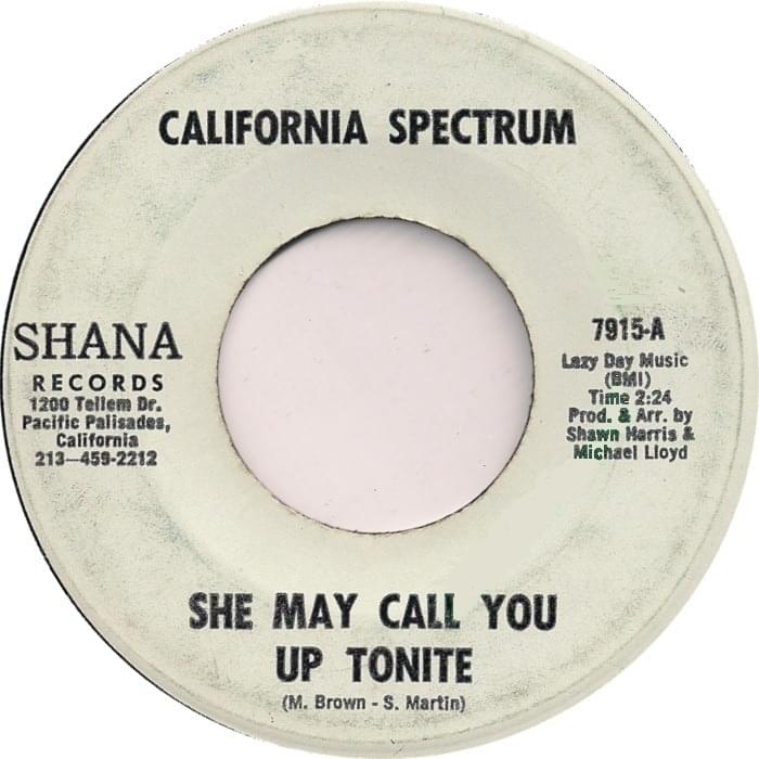 Album cover art for "She May Call You Up Tonight" by California Spectrum