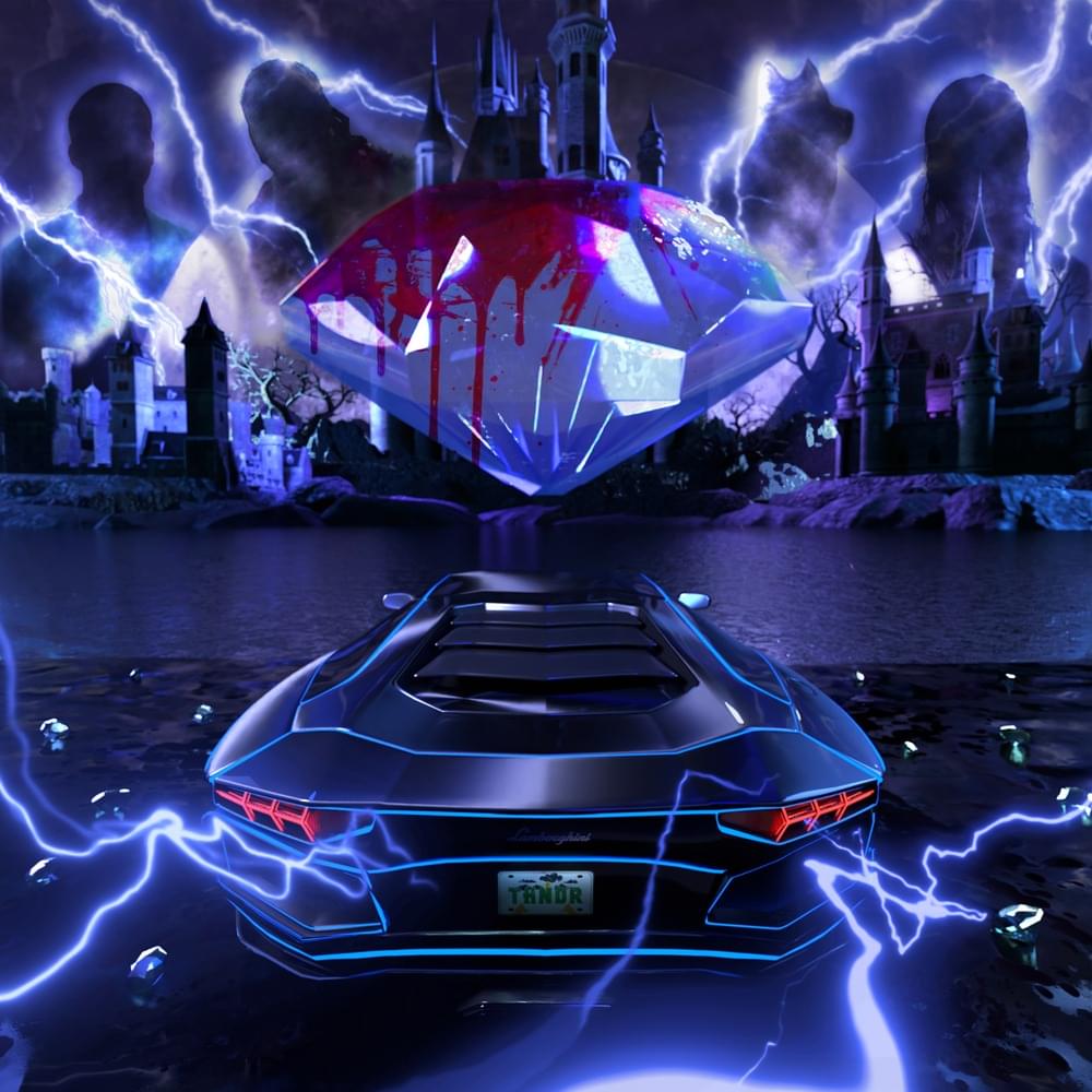 Album cover art for "SPIRIT OF THUNDER" by RiFF RAFF & DVRST & Bladee