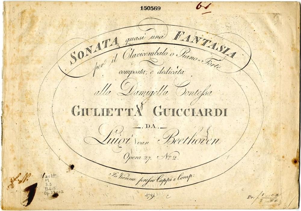 Piano Sonata No. 14 in C-sharp minor (Op. 27, No. 2) by Ludwig van Beethoven