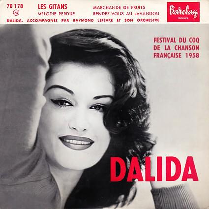 Album cover art for "Mélodie perdue" by Dalida