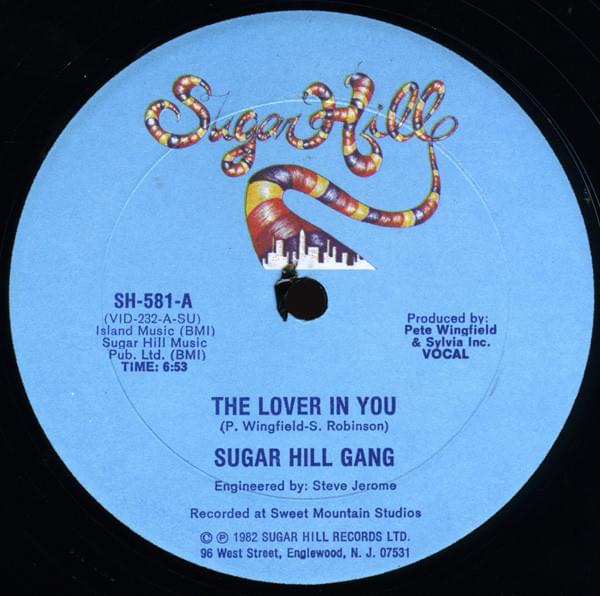 Album cover art for "The Lover in You" by Sugarhill Gang