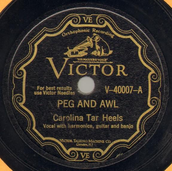 Album cover art for "Peg and Awl" by The Carolina Tar Heels