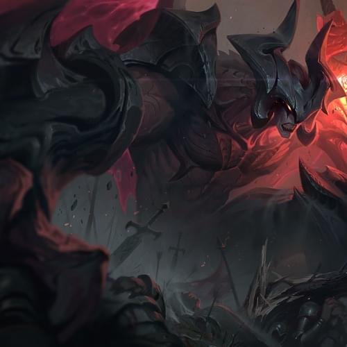Album cover art for "Aatrox, the Darkin Blade" by League of Legends