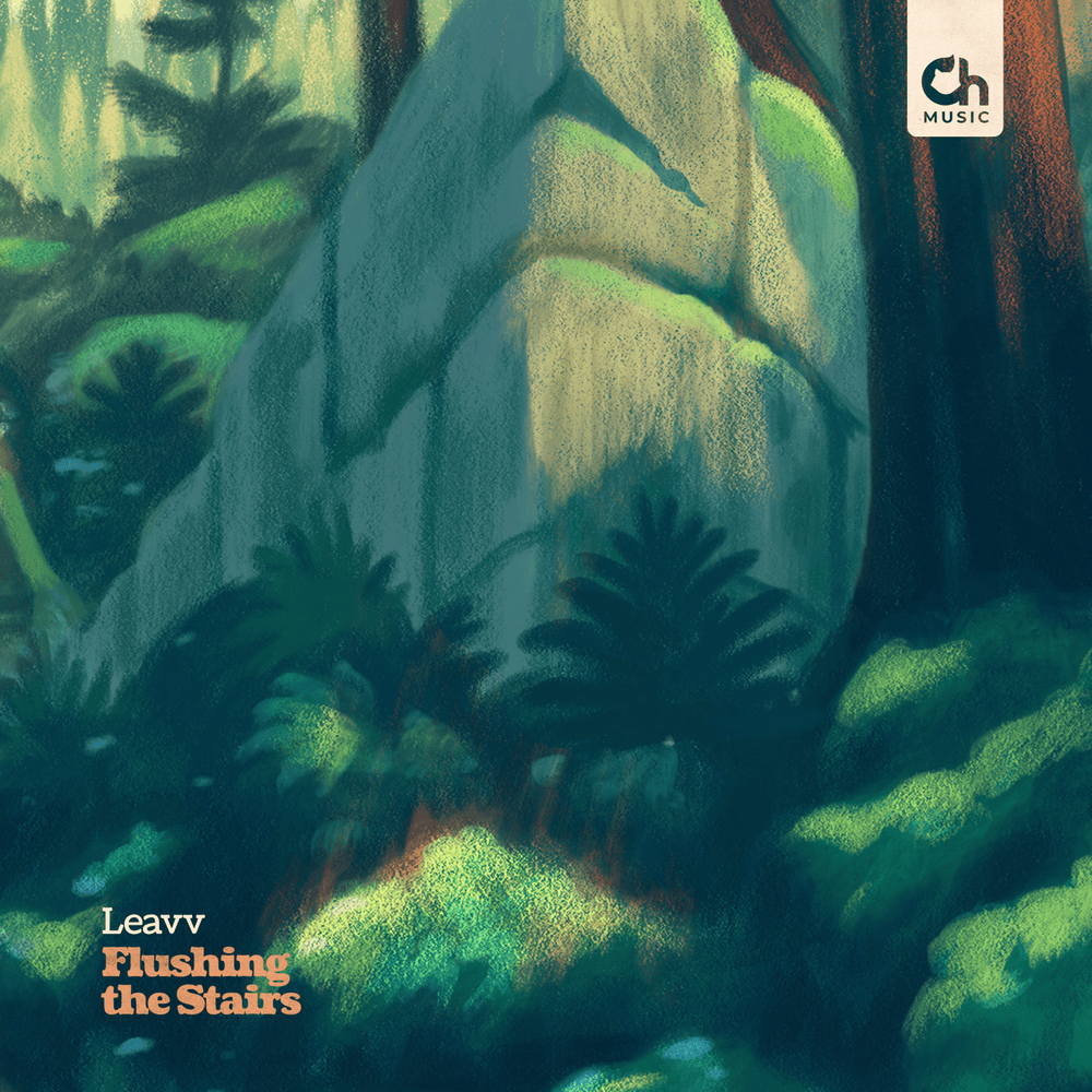 Album cover art for "Flushing the Stairs" by Leavv