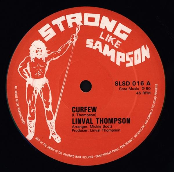 Album cover art for "Curfew" by Linval Thompson