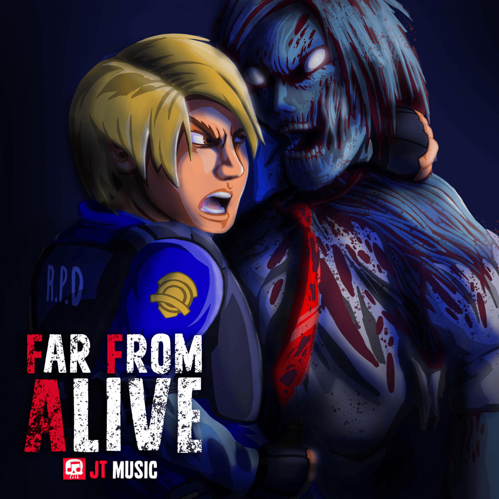 Album cover art for "Far from Alive" by JT Music & Andrea Storm Kaden