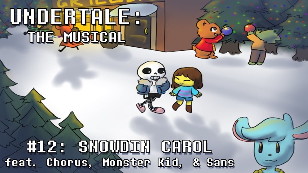 Album cover art for "Snowdin Carol" by Man on the Internet & Steel (Artist) & Undertale the Musical Chorus & Invidebit Sunshine