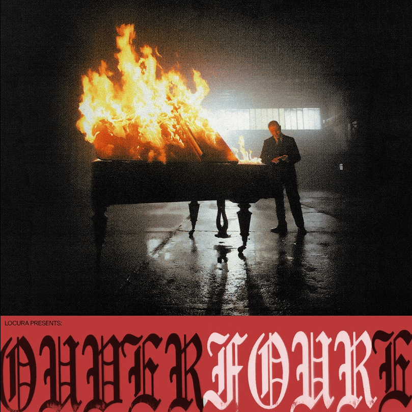 Album cover art for "OuverFOURe" by Lazza