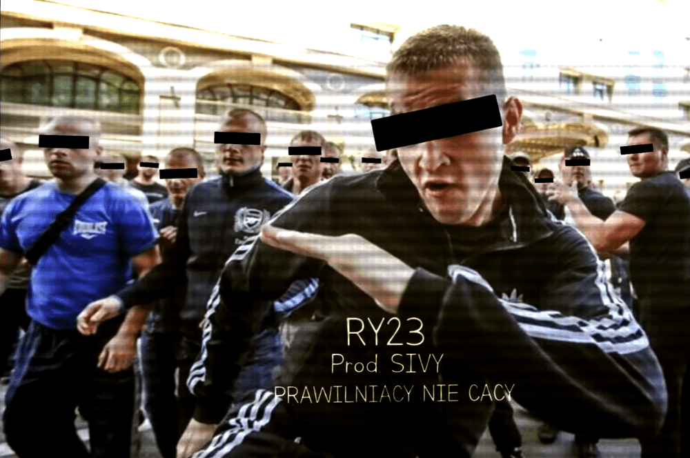 Album cover art for "PRAWNILNIACY NIE CACY" by RY23