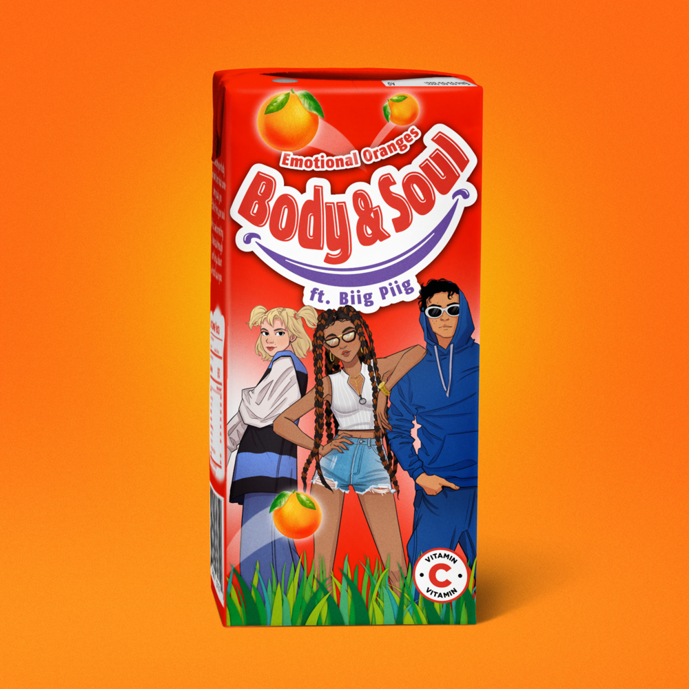 Album cover art for "Body & Soul" by Emotional Oranges & Biig Piig