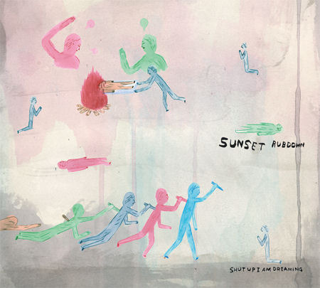 Album cover art for "Shut Up I Am Dreaming Of Places Where Lovers Have Wings" by Sunset Rubdown