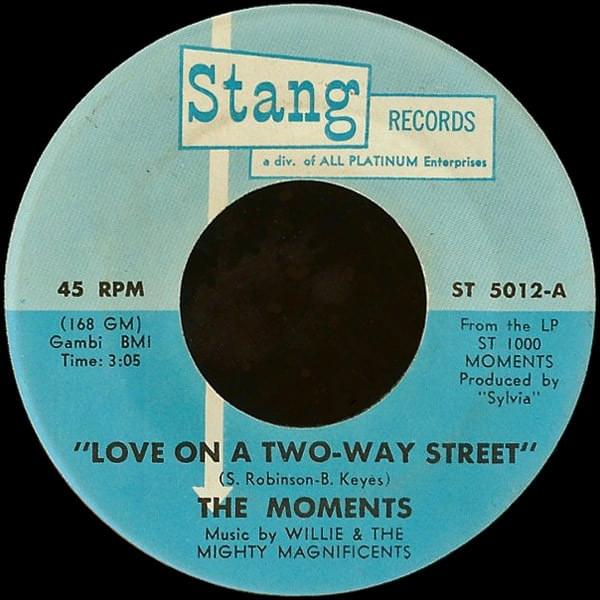 Album cover art for "Love On A Two-Way Street" by The Moments