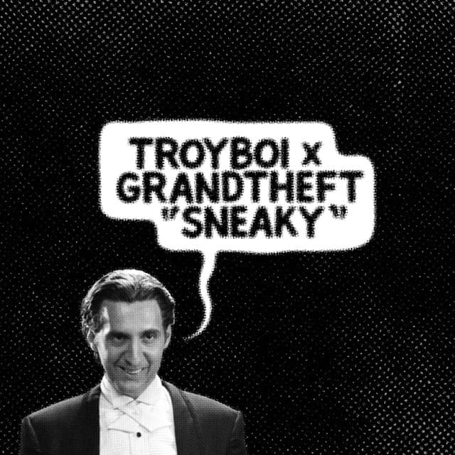 Album cover art for "Sneaky" by Grandtheft & TroyBoi